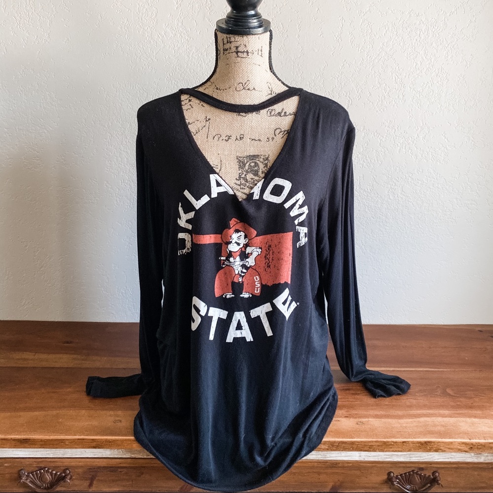 Oklahoma State Keyhole Long Sleeved T-Shirt